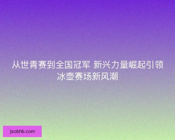 从世青赛到全国冠军 新兴力量崛起引领冰壶赛场新风潮 从世青赛到全国冠军 新兴力量崛起引领冰壶赛场新风潮